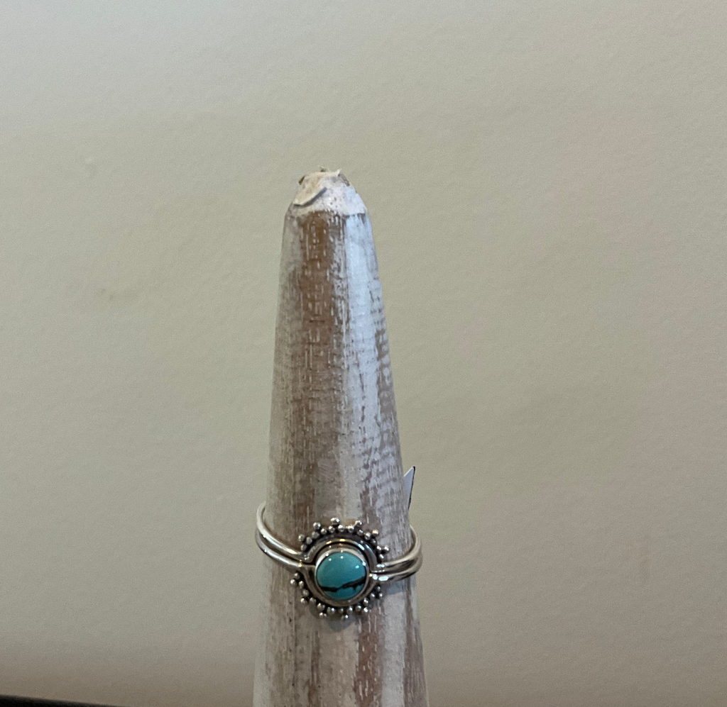 Silver Crowned Halo Stacker Ring Size 11