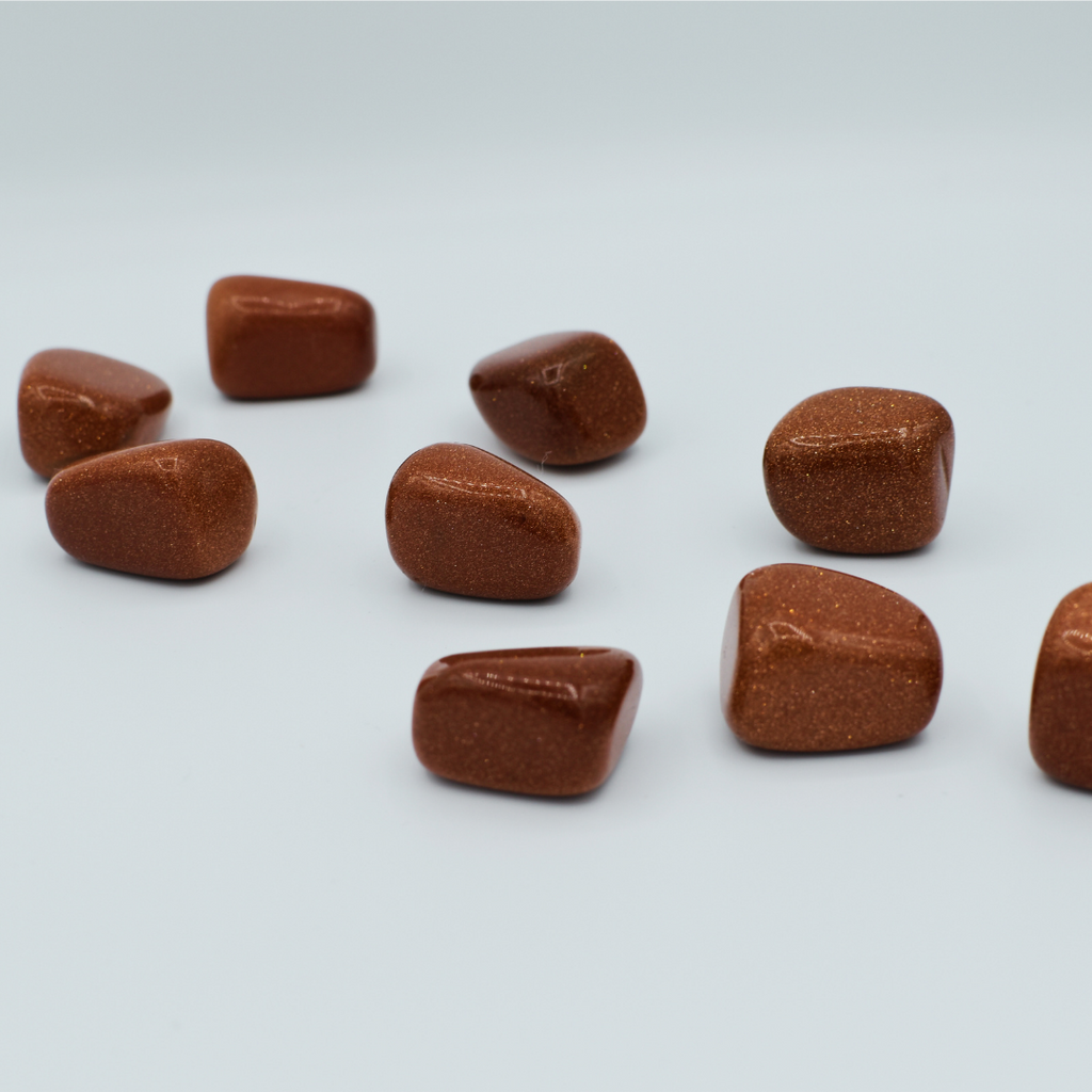 Tumbled Goldstone Gold