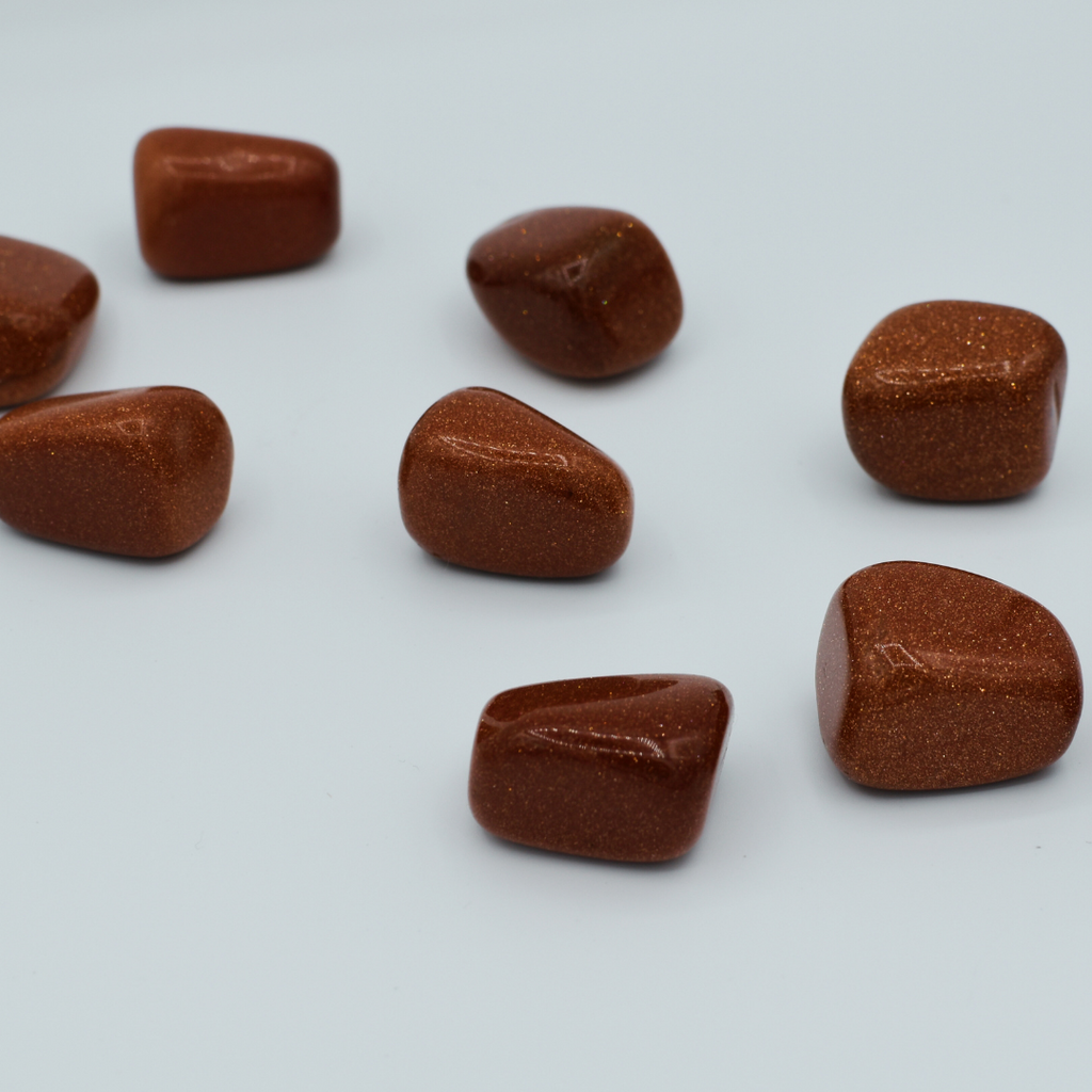 Tumbled Goldstone Gold