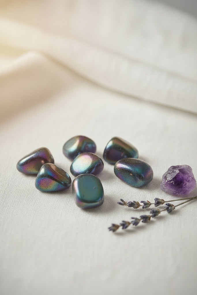 Tumbled Rainbow hematite