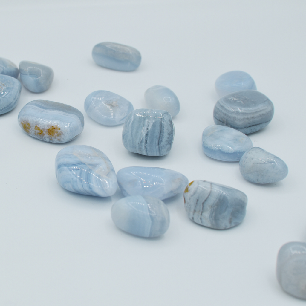 Tumbled Blue Lace Agate