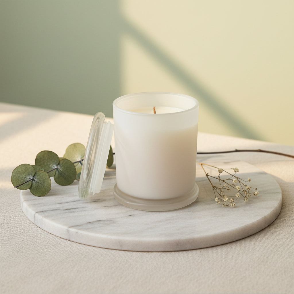 Ambered Sandalwood White Jar