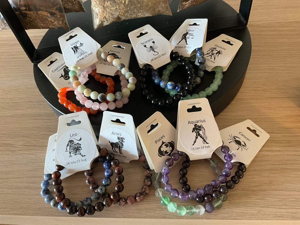 Zodiac Gemstone Bead Bracelets