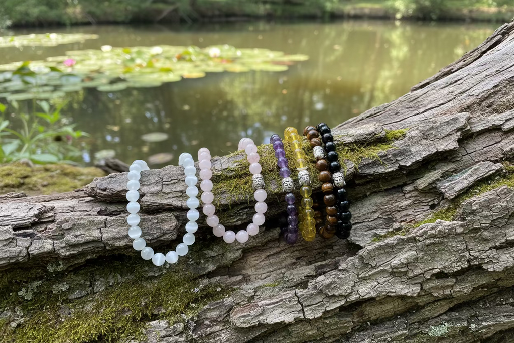 Bead Bracelets with Buddah Head Charm