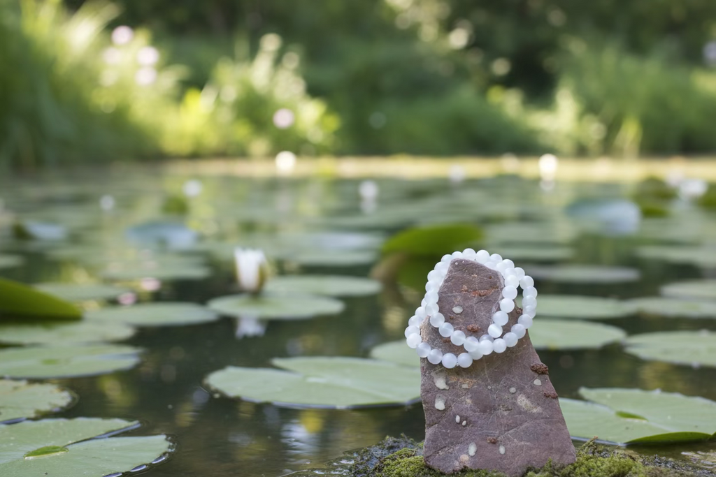 Selenite Bead Bracelet