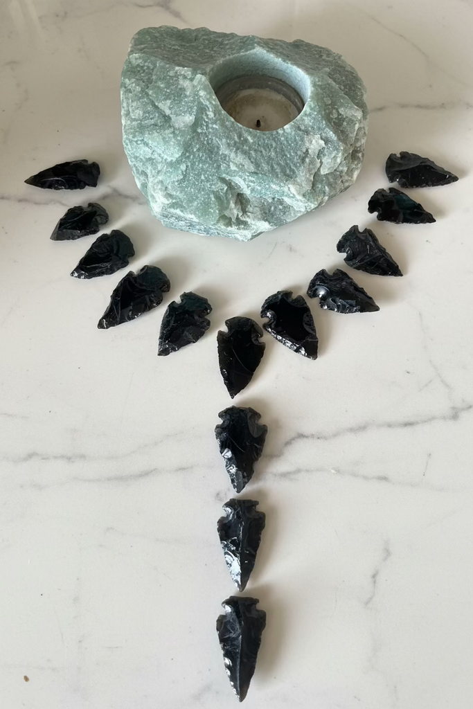 Black Obsidian Arrowheads Small