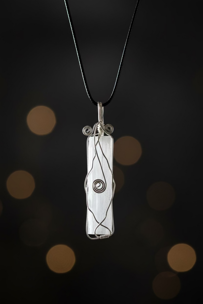Selenite Pendant Assorted Large