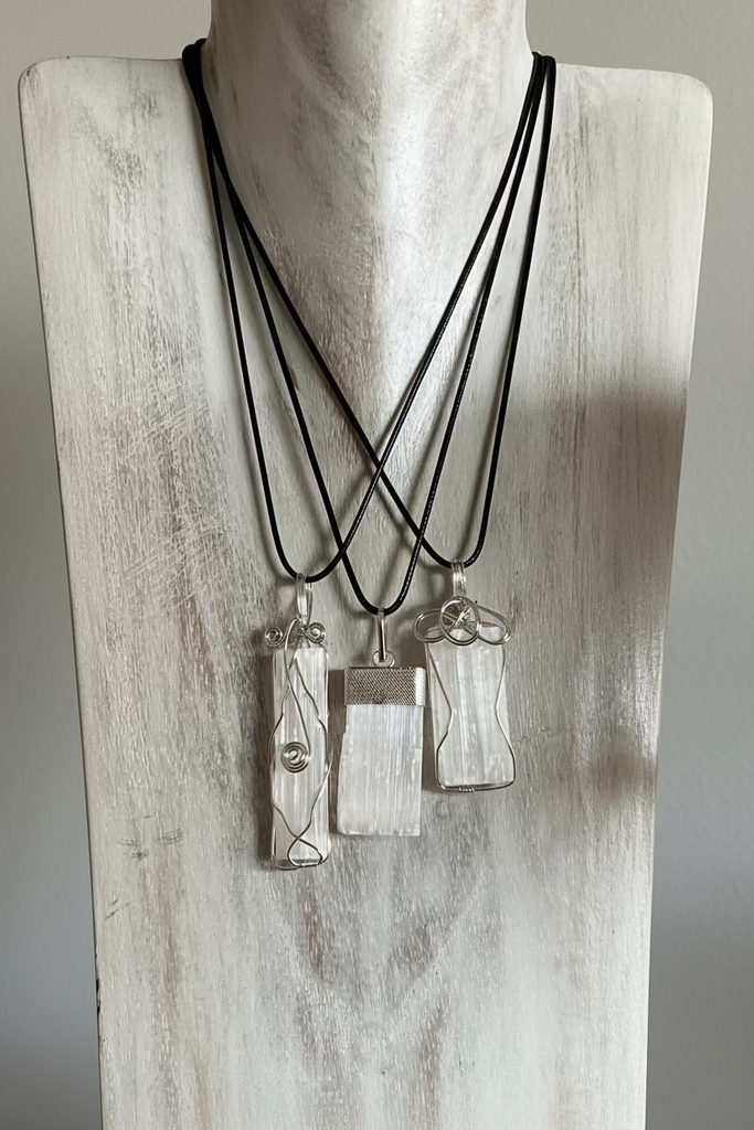 Selenite Pendant Assorted Large