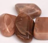 Tumbled Moonstone Peach Brown - Large