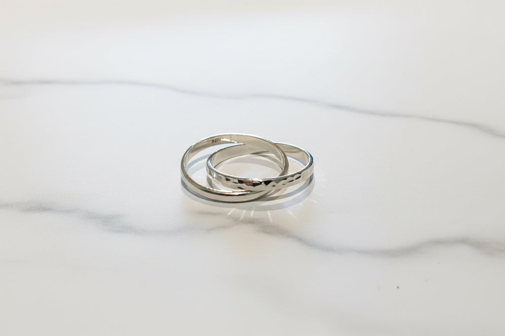 Sterling Sliver 2 Ring Set - Size 11