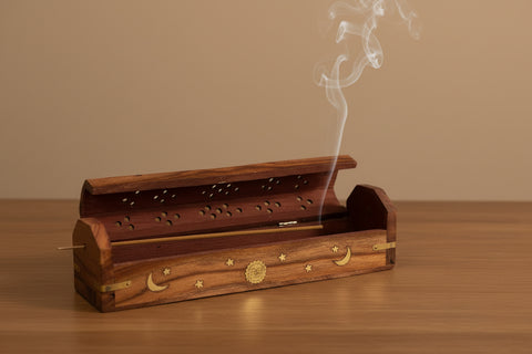 Sun and Moon Incense Box Holder