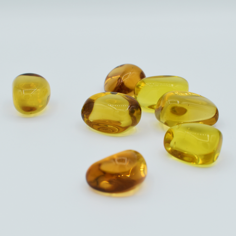 Tumbled Amber Obsidian