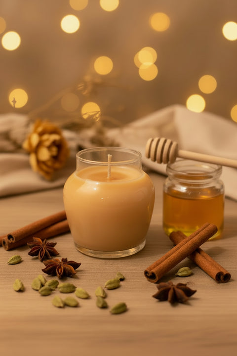 Chai Caramel Honey Pot Candle