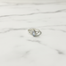 Silver Teardrop Moonstone Ring Size 10