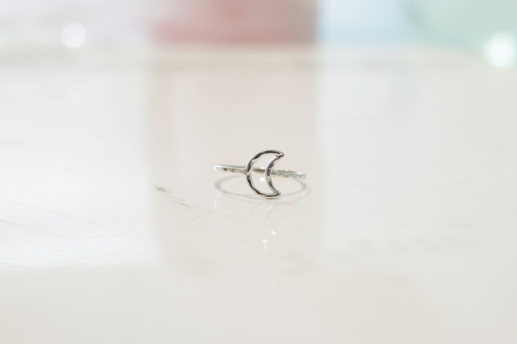 Sterling Sliver Half Moon - Size 9