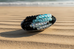 Matte Blue Aura Quartz and Matte Black Obsidian Bead Bracelet