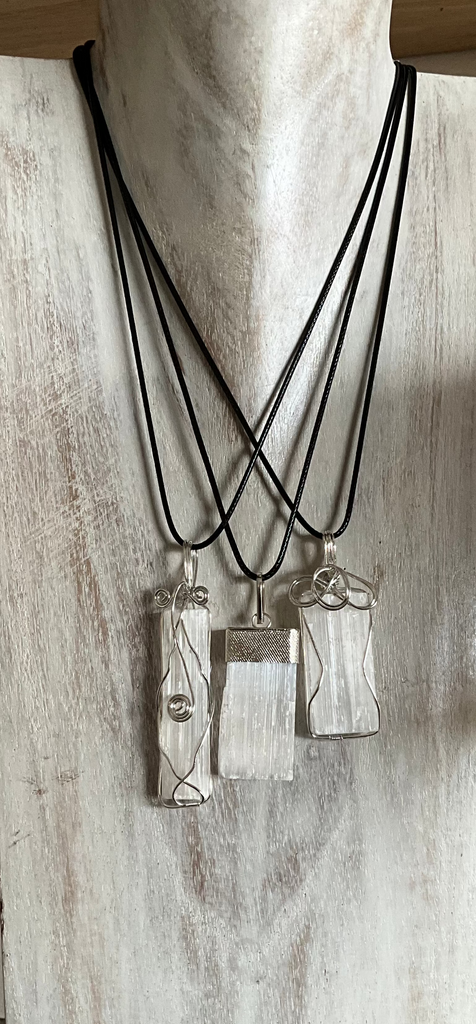 Selenite Pendant Assorted Large