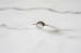 Silver Round Moonstone Stud Crowned Stacker Ring Size 10