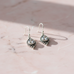 Silver Round White Zirconia Studded Earrings