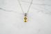 Silver Citrine Oval Pendant and 50cm Satellite Chain